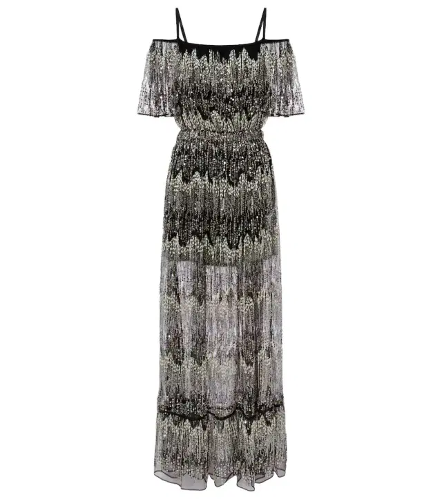 Embellished off-shoulder gown