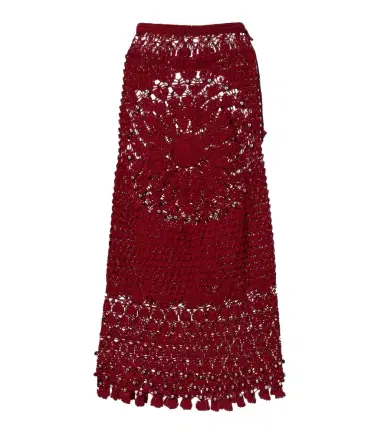 Rabanne Embellished crochet cotton midi skirt | Thumbnail 1