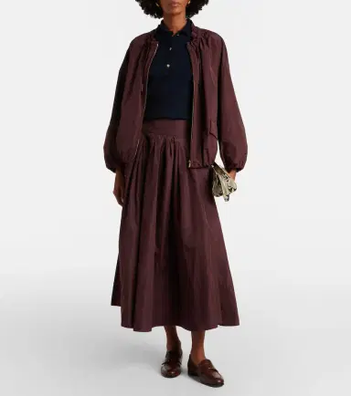 'S Max Mara 'S Max Mara Pleated taffeta midi skirt | Thumbnail 3
