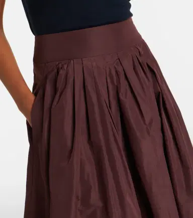 'S Max Mara 'S Max Mara Pleated taffeta midi skirt | Thumbnail 5