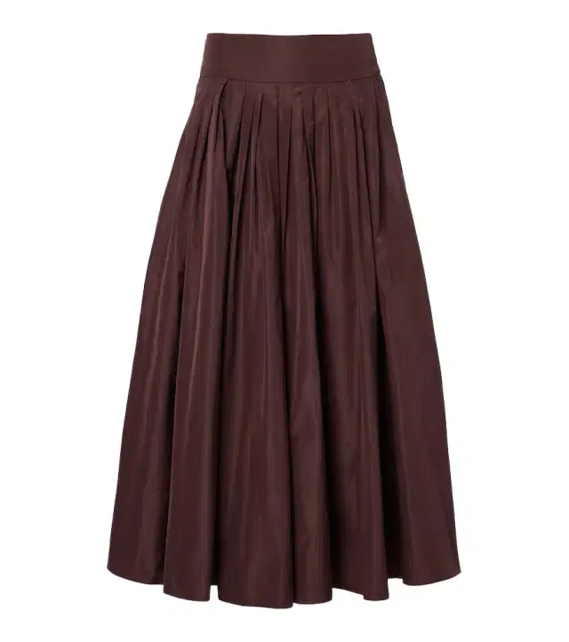 'S Max Mara Pleated taffeta midi skirt