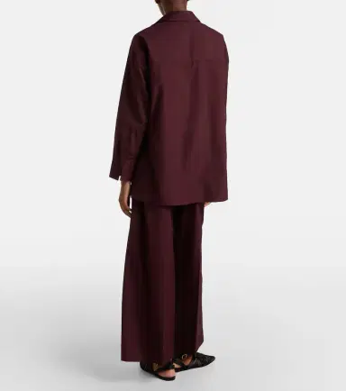 'S Max Mara 'S Max Mara Cropped cotton poplin wide-leg pants | Thumbnail 3 'S Max Mara 'S Max Mara Cropped cotton poplin wide-leg pants | Thumbnail 3
