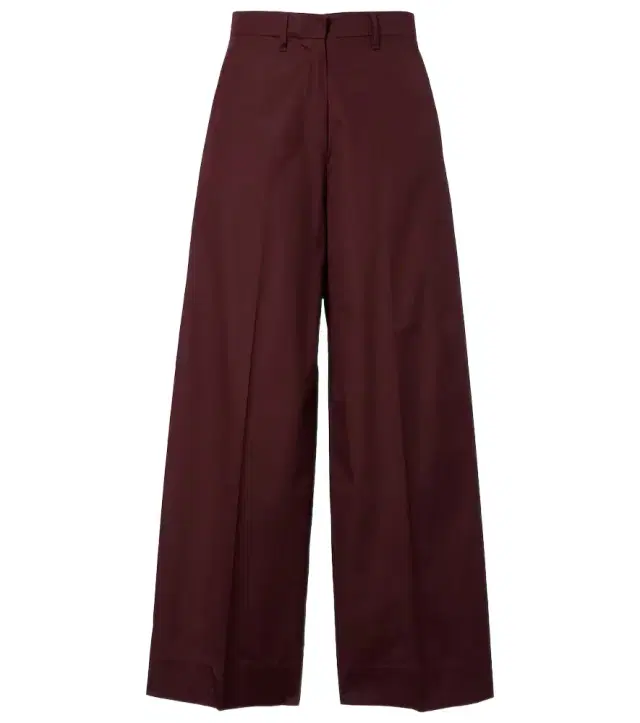 'S Max Mara Cropped cotton poplin wide-leg pants