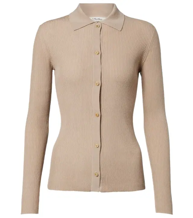 'S Max Mara Ribbed-knit wool cardigan