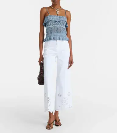 Frame The Eyelet embroidered flared jeans | Thumbnail 3 Frame The Eyelet embroidered flared jeans | Thumbnail 3