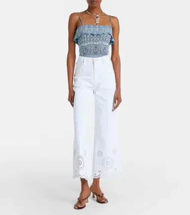 Frame The Eyelet embroidered flared jeans | Thumbnail 7 Frame The Eyelet embroidered flared jeans | Thumbnail 7