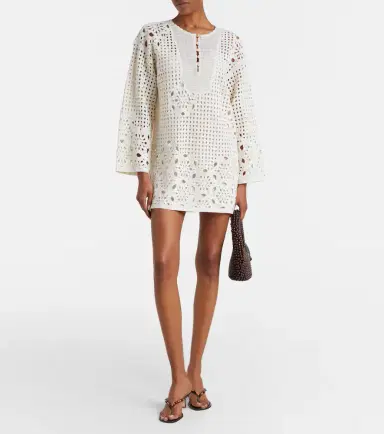 Frame The Postcard cotton crochet tunic | Thumbnail 2