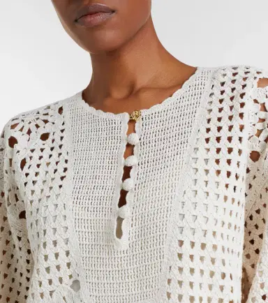 Frame The Postcard cotton crochet tunic | Thumbnail 3