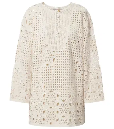 Frame The Postcard cotton crochet tunic | Thumbnail 1