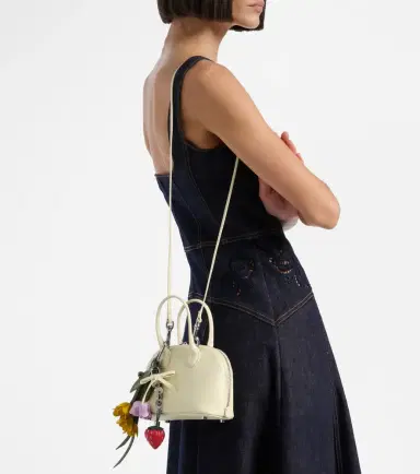 Self-Portrait Lizard Small leather top-handle bag | Thumbnail 5
