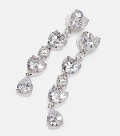 Self-Portrait Tiered embellished earrings | Thumbnail 2