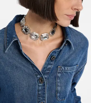 Self-Portrait Crystal-embellished choker | Thumbnail 4