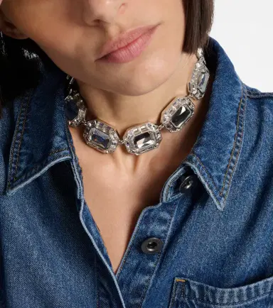 Self-Portrait Crystal-embellished choker | Thumbnail 5
