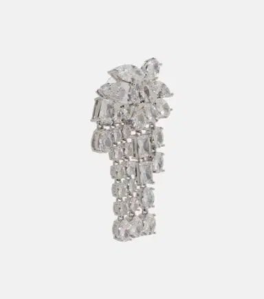 Self-Portrait Crystal-embellished drop earrings | Thumbnail 2