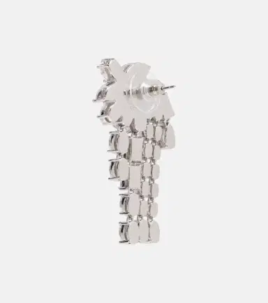 Self-Portrait Crystal-embellished drop earrings | Thumbnail 3