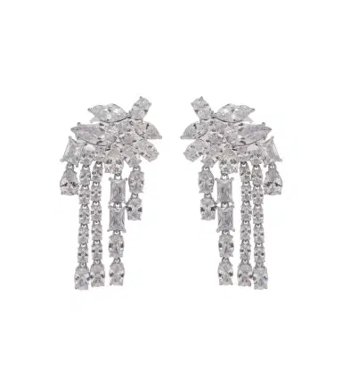 Self-Portrait Crystal-embellished drop earrings | Thumbnail 1