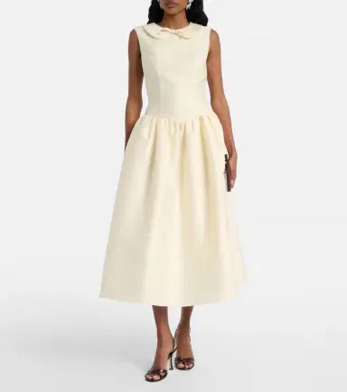 Self-Portrait Taffeta midi dress | Thumbnail 6