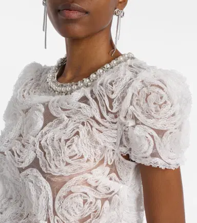 Self-Portrait Tulle lace top | Thumbnail 2