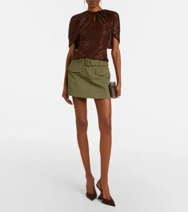 Self-Portrait Embellished mesh top | Thumbnail 3