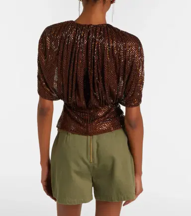 Self-Portrait Embellished mesh top | Thumbnail 5