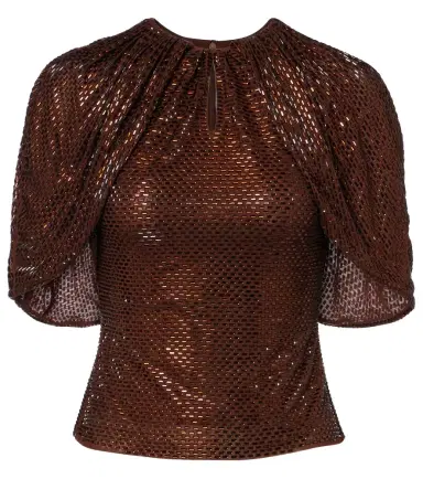 Self-Portrait Embellished mesh top | Thumbnail 1