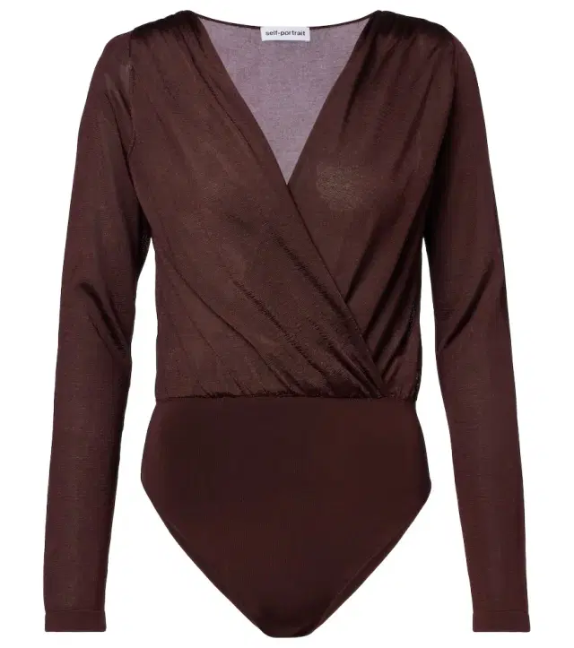 Draped knitted bodysuit