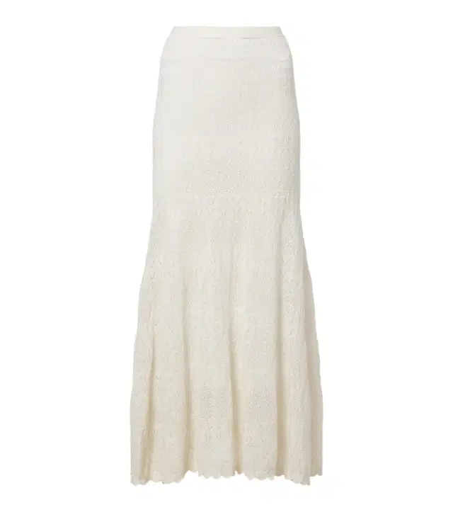 Pointelle midi skirt
