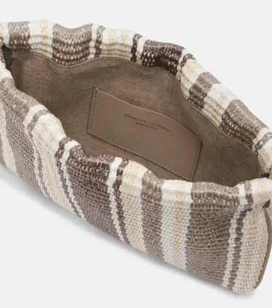Brunello Cucinelli Mellow Small striped crossbody bag | Thumbnail 3 Brunello Cucinelli Mellow Small striped crossbody bag | Thumbnail 3
