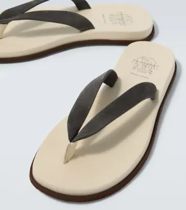 Brunello Cucinelli Suede thong sandals | Thumbnail 6