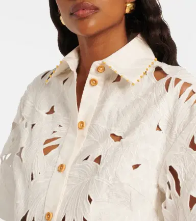 Zimmermann Mahon embroidered cotton poplin shirt | Thumbnail 4 Zimmermann Mahon embroidered cotton poplin shirt | Thumbnail 4