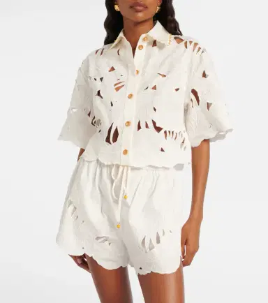 Zimmermann Mahon embroidered cotton poplin shirt | Thumbnail 6 Zimmermann Mahon embroidered cotton poplin shirt | Thumbnail 6