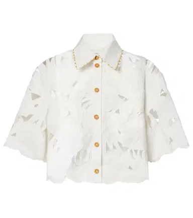 Zimmermann Mahon embroidered cotton poplin shirt | Thumbnail 1 Zimmermann Mahon embroidered cotton poplin shirt | Thumbnail 1