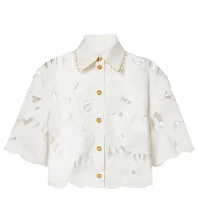 Zimmermann Mahon embroidered cotton poplin shirt