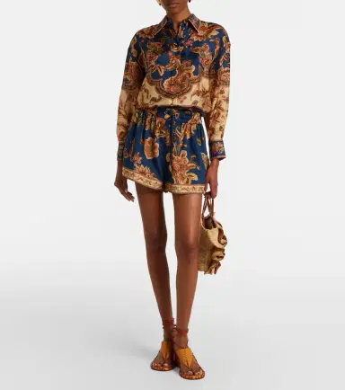 Zimmermann Aster printed silk shorts | Thumbnail 4 Zimmermann Aster printed silk shorts | Thumbnail 4