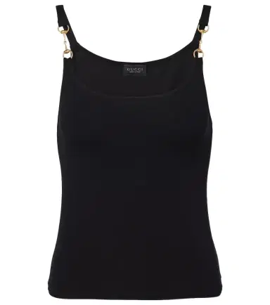 Gucci Horsebit crêpe jersey tank top | Thumbnail 1 Gucci Horsebit crêpe jersey tank top | Thumbnail 1