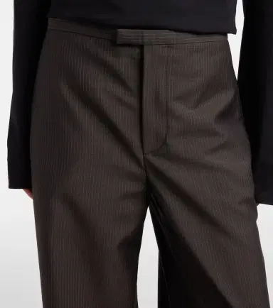 Gucci Pinstripe wool and mohair wide-leg pants | Thumbnail 4 Gucci Pinstripe wool and mohair wide-leg pants | Thumbnail 4