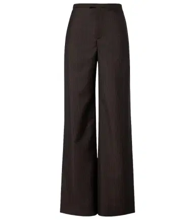 Gucci Pinstripe wool and mohair wide-leg pants | Thumbnail 1 Gucci Pinstripe wool and mohair wide-leg pants | Thumbnail 1