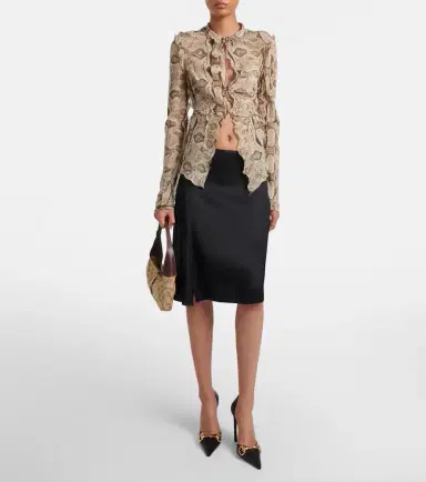 Gucci Snake-print silk blouse | Thumbnail 6 Gucci Snake-print silk blouse | Thumbnail 6
