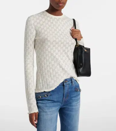 Gucci GG cotton-blend devoré T-shirt | Thumbnail 3