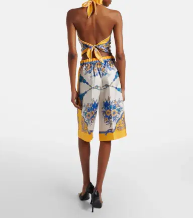 Gucci Floral silk twill Bermuda shorts | Thumbnail 4 Gucci Floral silk twill Bermuda shorts | Thumbnail 4
