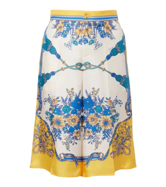 Gucci Floral silk twill Bermuda shorts