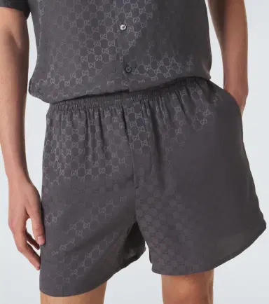 Gucci GG silk jacquard shorts | Thumbnail 2 Gucci GG silk jacquard shorts | Thumbnail 2