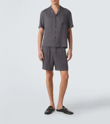 Gucci GG silk jacquard shorts | Thumbnail 4 Gucci GG silk jacquard shorts | Thumbnail 4