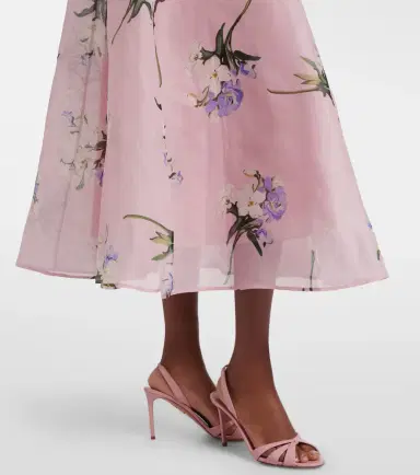 Leo Lin Katrina floral linen and silk midi dress | Thumbnail 5