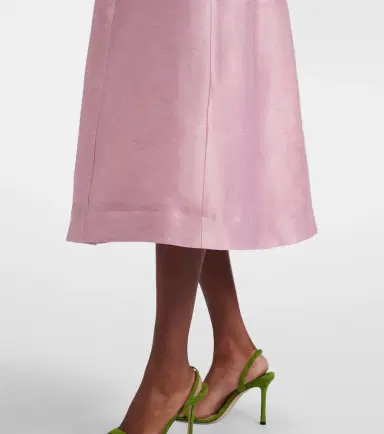 Leo Lin Caroline floral linen-blend midi dress | Thumbnail 4