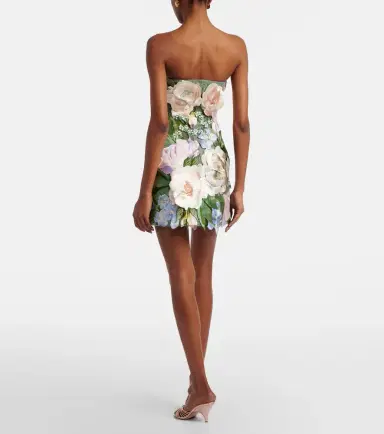 Leo Lin Roselle floral-appliqué minidress | Thumbnail 2