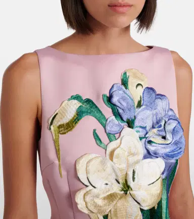 Leo Lin Ali floral-appliqué minidress | Thumbnail 2