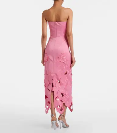 Leo Lin Rayna floral-appliqué bustier gown | Thumbnail 3