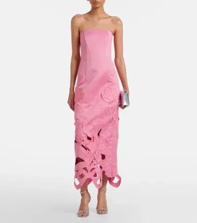 Leo Lin Rayna floral-appliqué bustier gown | Thumbnail 4