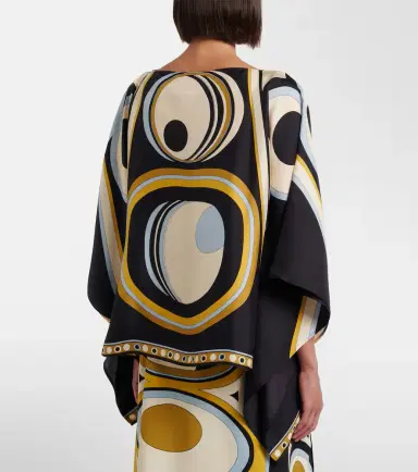 La DoubleJ Foulard printed silk twill top | Thumbnail 2